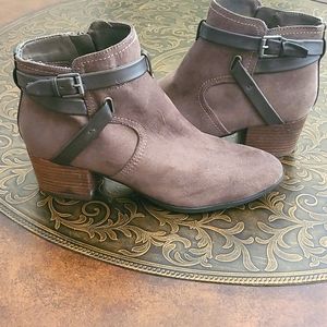 UNISA taupe faux suede ankle boots